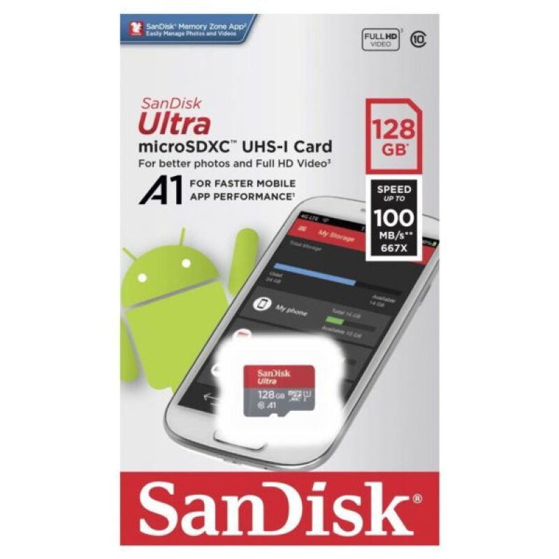 jual SanDisk Ultra MicroSD 128GB A1 100MB/s microSDXC UHS -I micro sd