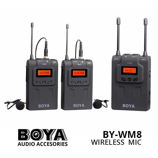 jual Jual Boya BY-WM8 Wireless Dual Channel Microphone mic boya